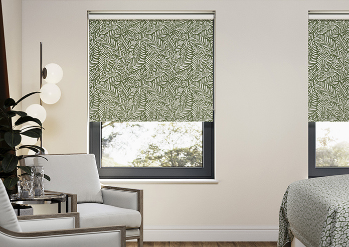 Balmy Palms (Blackout), Lush Green - Twist&Fit Roller Blind - Image 3